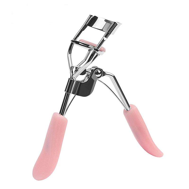 1PCS Woman Silver Eyelashes Curler Supplementer Clip with Pink Handle Lash Curler Lash Lift Tool Beauty Eyelashes Tools
