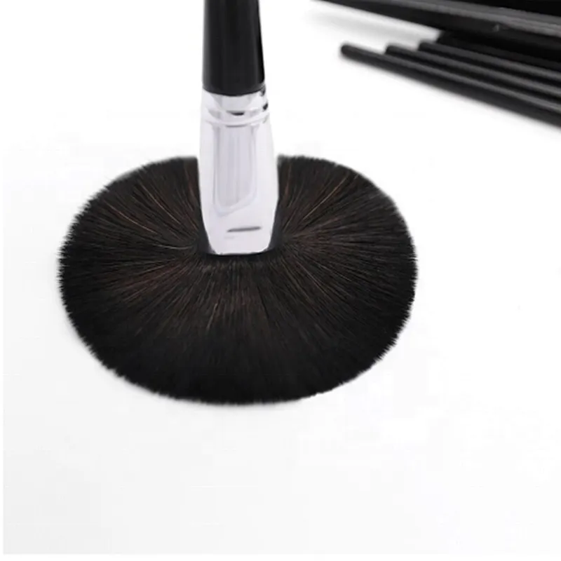 Professional 10PCS Black Eye Shadow Foundation Eyebrow Lip Brush Makeup Brushes Set Cosmetic Tool