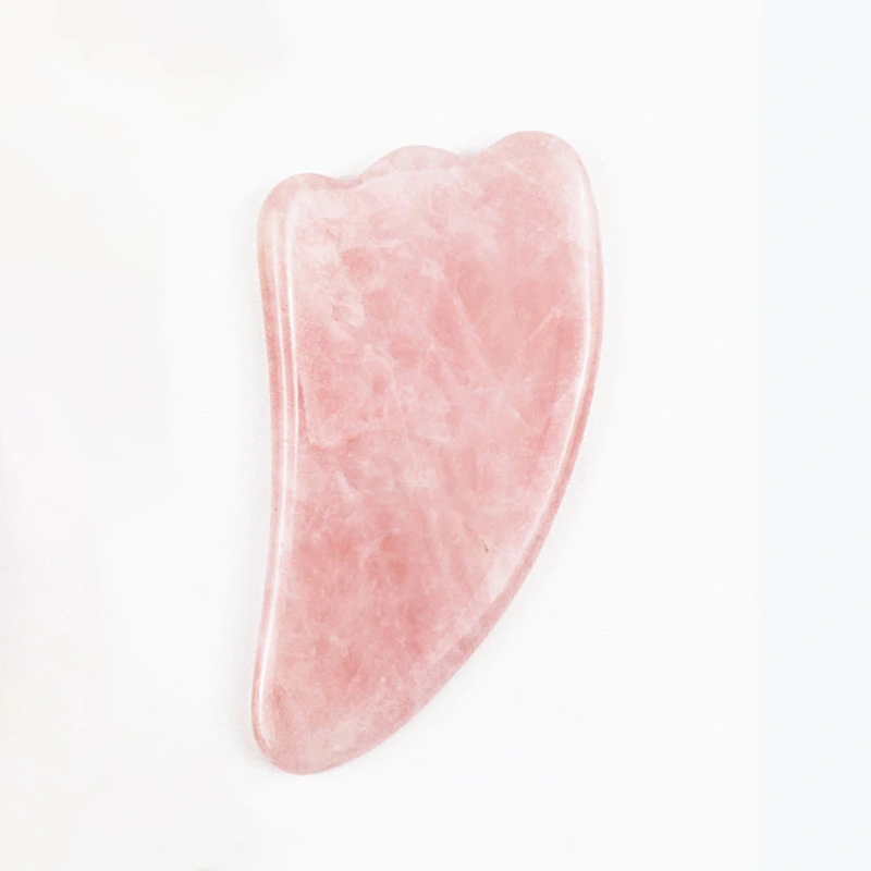 New Custom Facial Scraping Massage Jade Stone Rose Quartz Gua Sha Tool Massage Stones For Spa For Sauna