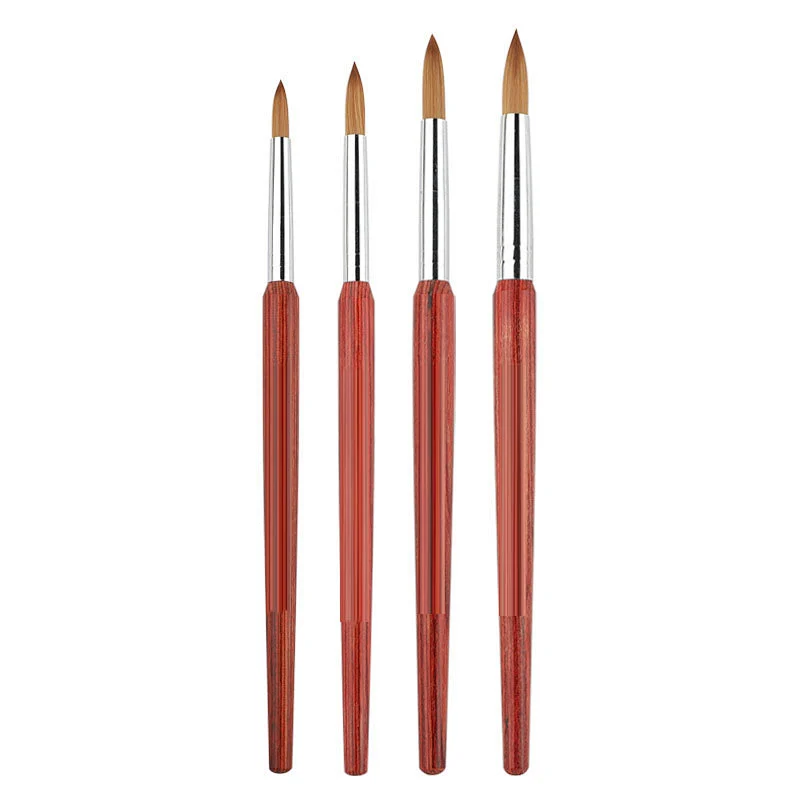 Red Wood nail 100% kolinsky acrylic brush nail tool acrylic nail brush pure kolinsky