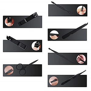 Professional Custom Black Stainless Steel Finger Nails & Toe Nails Clippers Sharp Nail Cutter