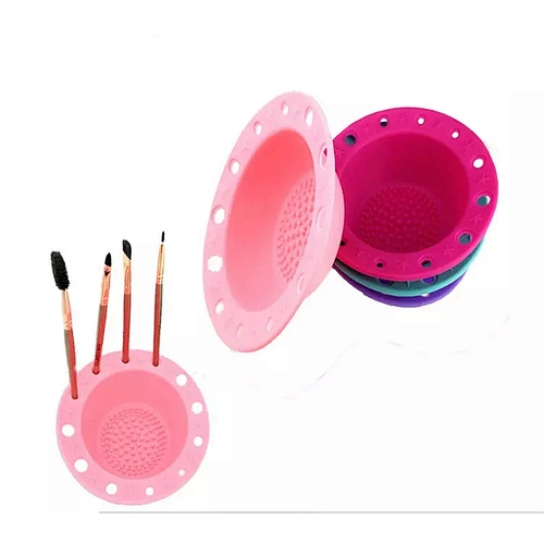 JZG Newest Design Bowl Shape Private Label Cosmetic Make Up Silicone Makeup Brush Cleaner Holder Brush Cleansing Makeup Pad Mat