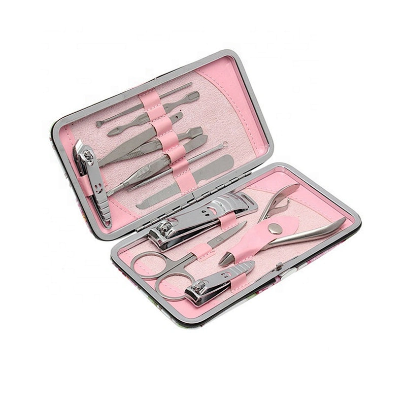 12Pcs professional custom toe nail clipper set stainless steel with nail clipper case