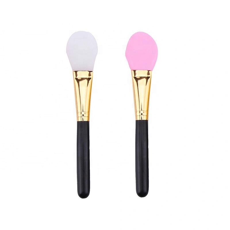 Round Flat Silicone Beauty Care Cream Liquid Cosmetic Blending Makeup Facial Mask Applicator Brush