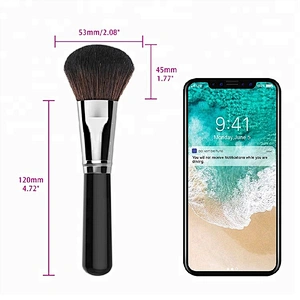 Newest High Quality Synthetic hair Private Label Black Powder Single Brush Cosmetic Contour Makeup Brush