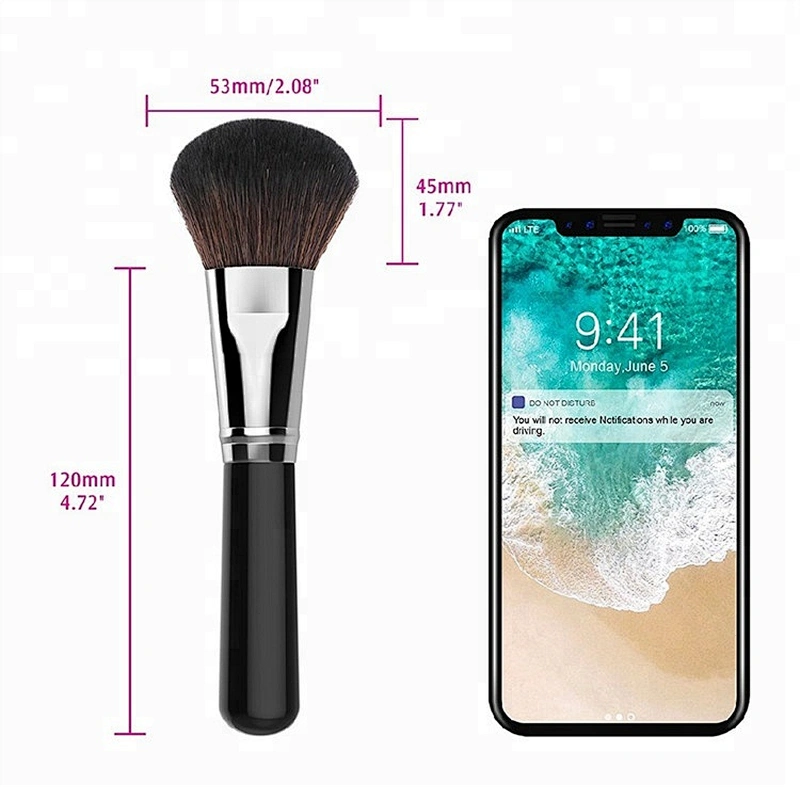Newest High Quality Synthetic hair Private Label Black Powder Single Brush Cosmetic Contour Makeup Brush