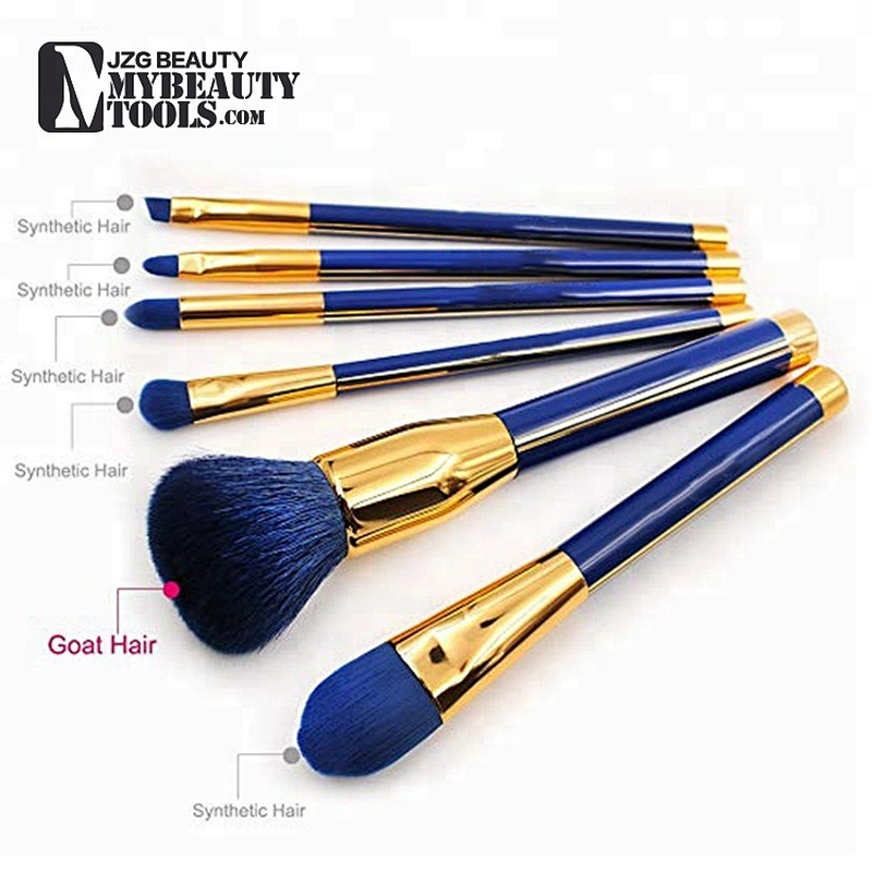 Gradient blue brushes makeup kit best selling gift items 7pcs brush make up set