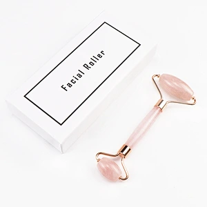 Factory Direct Wholesale Face Jade Roller 100% Natural Rose Quartz Face Massage Tool Quartz Jade Roller For Facial Anti Aging