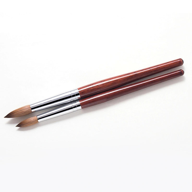 Wholesale Size 2-18 Crimped Kolinsky Hair Acrylic Nail Brush For Nail Art