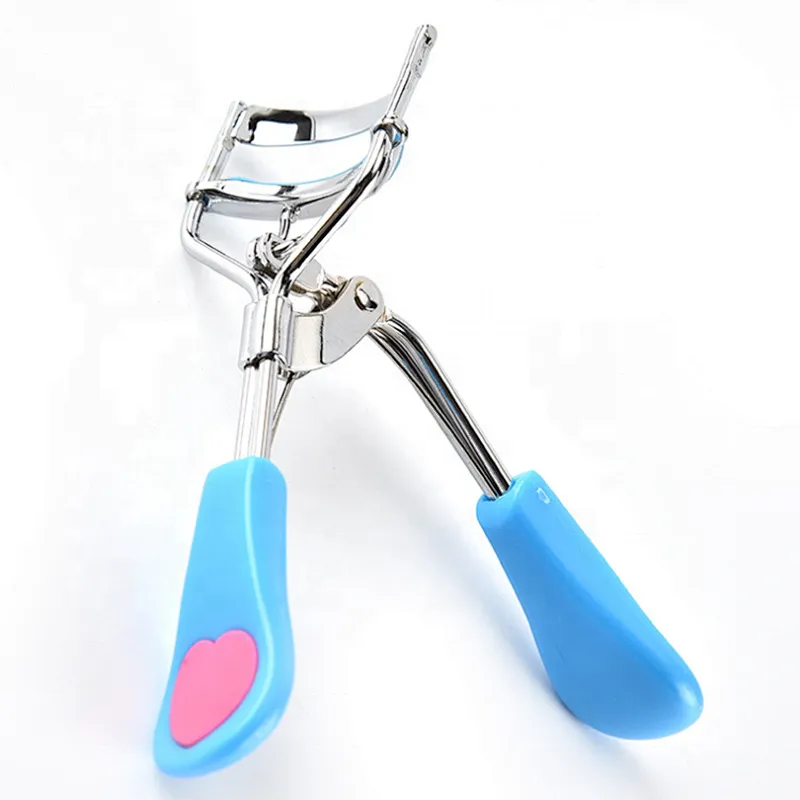 Hot sale multifunctional eyelash curling clip love handle beauty tool wide angle eyelash curler