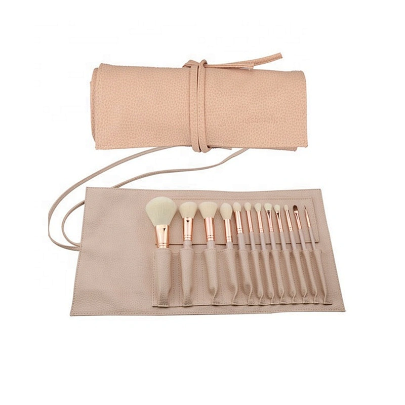 Hot selling portable oem makeup brush private label beauty cosmetic makeup brush set with makeup bag