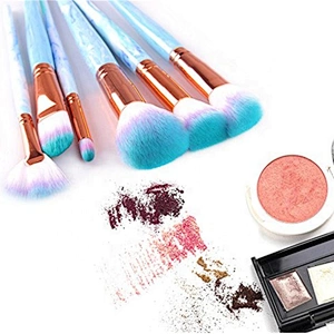 6pcs glitter makeup brushes ssoft and dense enought hair portable custom makeup brush sets