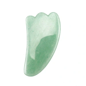 New OEM / ODM Face Slimming Crystal Bian Stone Body Scraping Massage Tool Board Roller Green Jade Gua sha