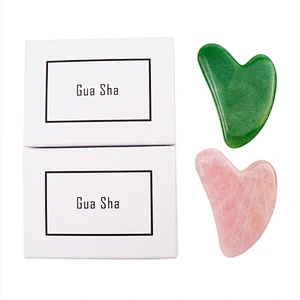 Custom Facial Scraping Massage Jade Stone Rose Quartz Gua Sha Tool Personal Massager Facial Massager Quartz Guasha