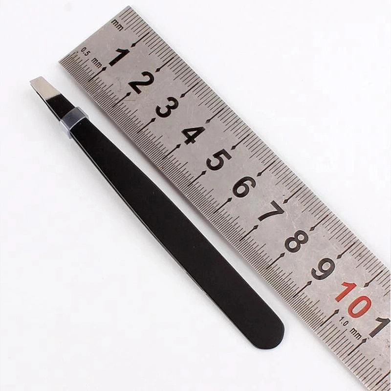 JZG 1pcs Can Make Custom Logo Black Eyelash Tweezers For Lashes Extension, Custom Logo Eyelash Tweezers