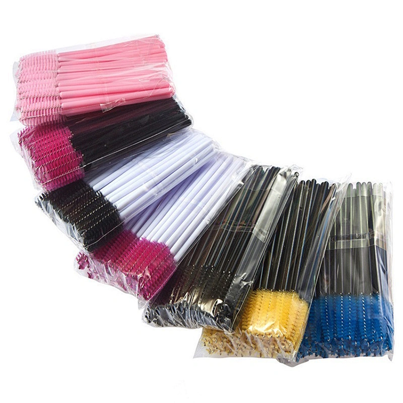 JZG Multi-color Disposable Eyelash Mini Brush Mascara Applicator Wands Makeup Brushes