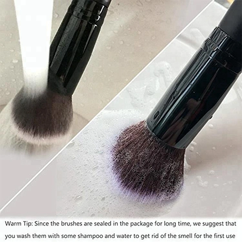 JZG Best seller 10pcs custom logo makeup brushes with nylon hair