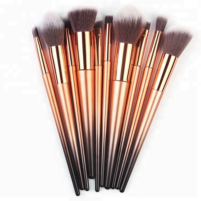 10pcs/set Professional Makeup Brushes Set Powder Foundation Eye Shadow Blush Blending Lip Make Up Beauty Cosmetic Tool Kit