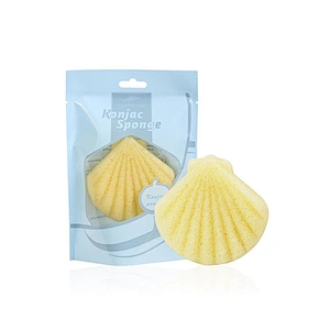 JZG OEM Factory Wholesale Private Label Sea Shell Shape Various Colors 100% Natural Soft Skin Care Konjac Sponge Washing Cleaner