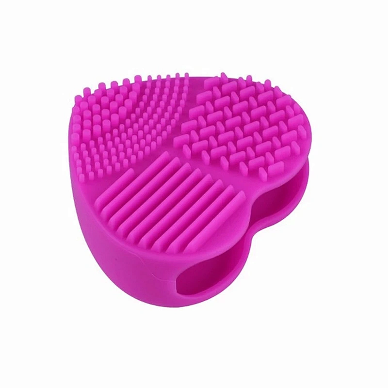 JZG 1pcs High Quality Custom Logo New Design Heart Shape Silicone Cosmetic Makeup Brush Egg Cleaner