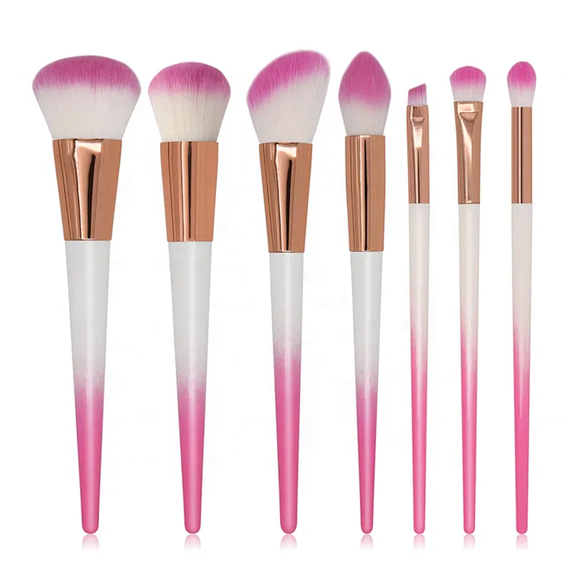 7Pcs Powder Foundation Blending Eye Shadow Blush Cosmetics Beauty Make Up Brush Kits