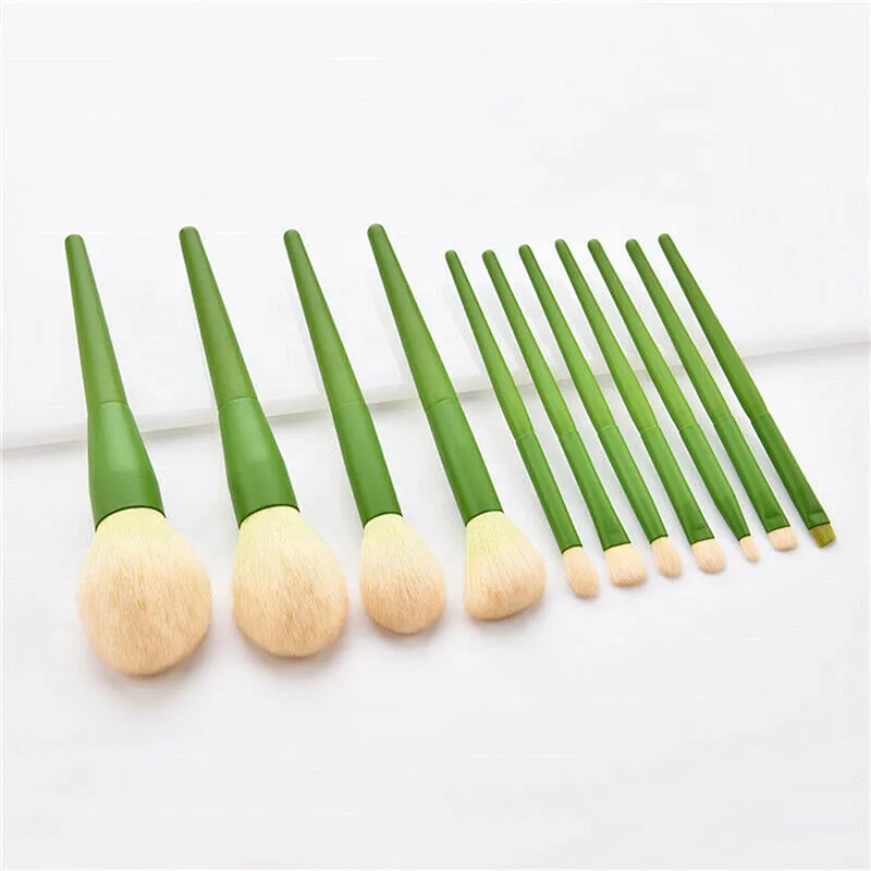 11pcs Synthetic Hair High-end Wooden Handle Makeup Brushes Set Beauty Cosmetics Tools