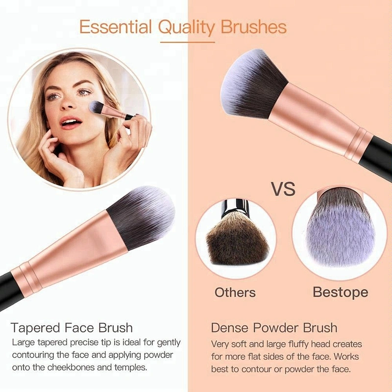 16 Pc private label cosmetic makeup brush set