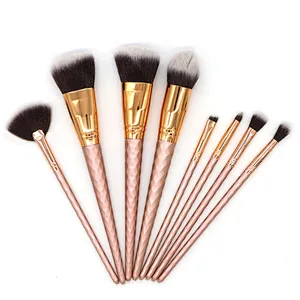 8pcs/set Synthetic Rose Gold Makeup Brushes for Blending Foundation Powder Eyeshadow Makeup Brush Beauty Tools