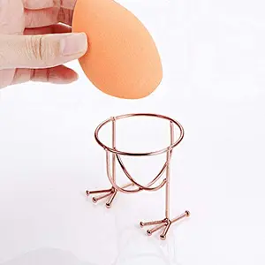 2pc Metal alloy Rose Gold chicken frame makeup blender Sponge drying stand holder