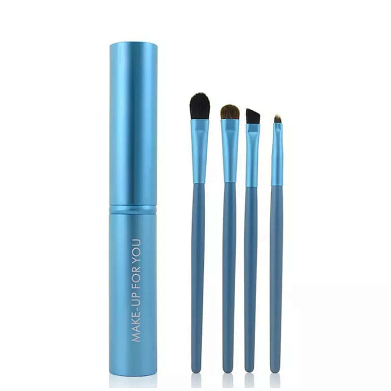 JZG Factory High Quality Vegan Mulit-color Gift 1 Dollar 4pcs Makeup Brush Set Mini Makeup Brush