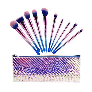 10PCS Mermaid Makeup Brushes Set With Case