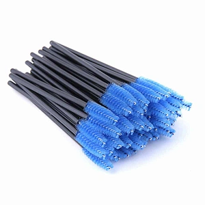 JZG Pink Yellow Black Blue 50pcs/bag Wholesale Disposable Lash Wands Disposable Eyelash Extension Brush Mascara Wands Applicator