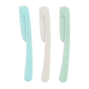 JZG 1pcs High Quality Folding Private Label Ladies Face Razor White Eyebrow Razor Trimmer Shaver