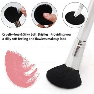 private label beauty cosmetic 12pcs brush set soft hair white makeup brushes with makeup bag