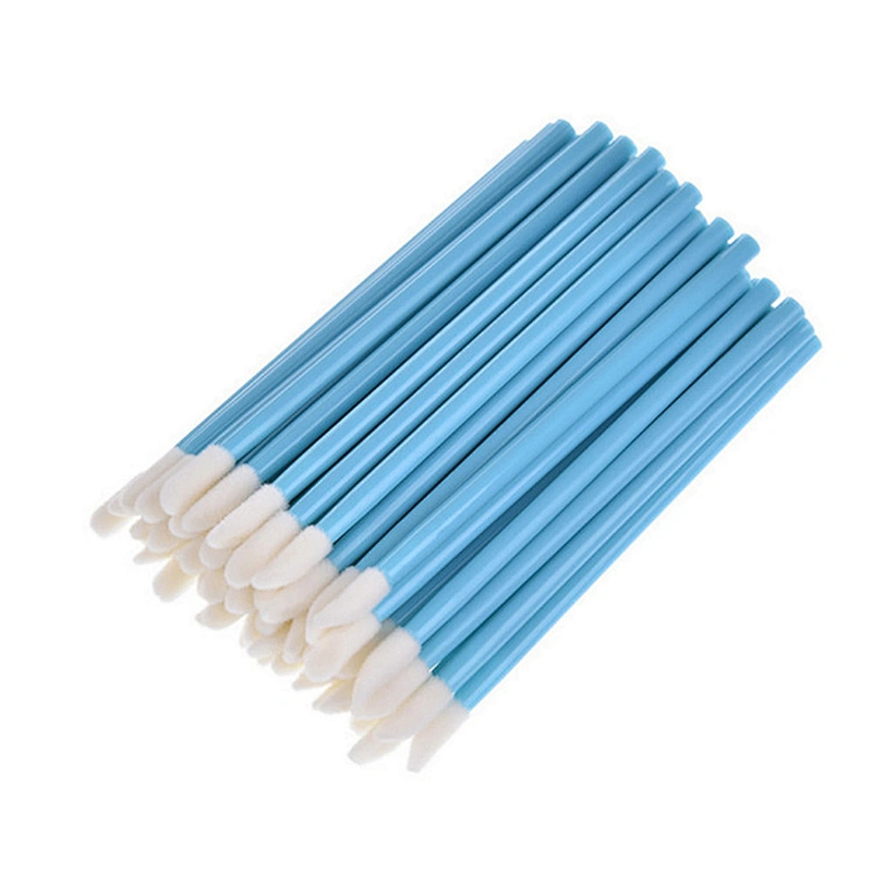 JZG Manufacturers Wholesale 50pcs/bag Hollow Flocking Disposable Lip Brush Lip Gloss Brush Beauty Makeup Brush Wands Applicator