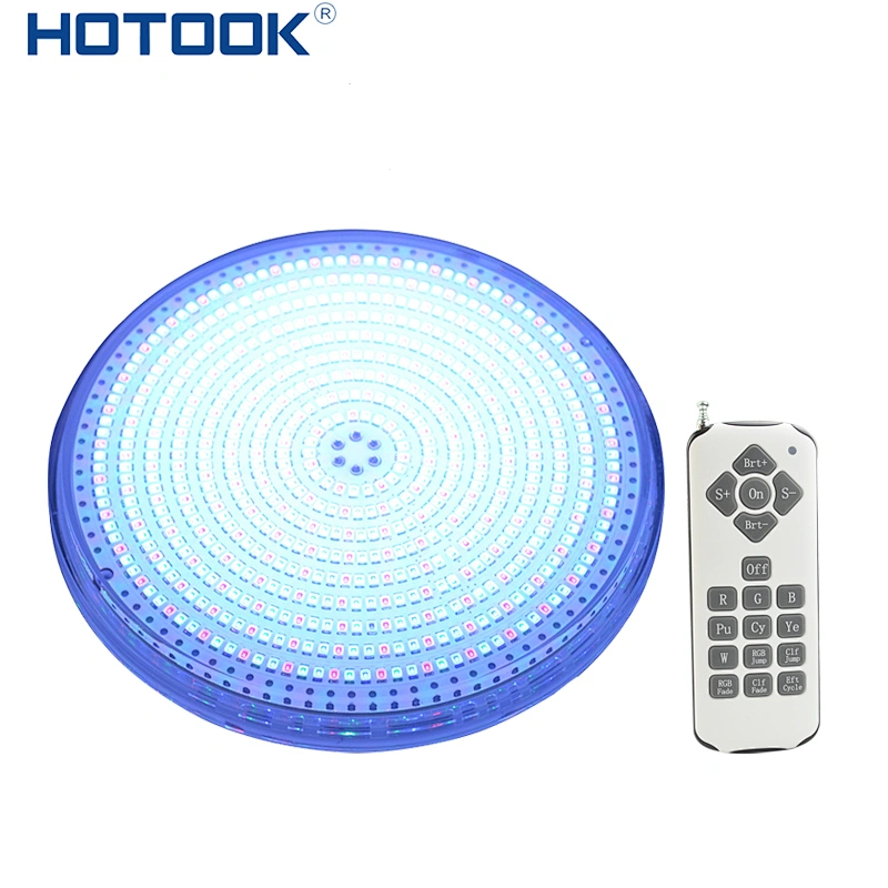 HOTOOK Resin filled IP68 12V 42W wireless underwater led remote control Par56 swimming pool light