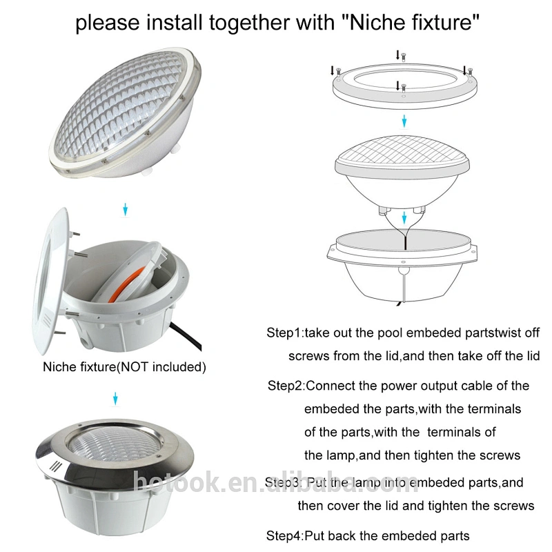 High Power 12VAC/DC 9W 12W 18W 27W 36W 54W PAR56 RGB LED Underwater Light