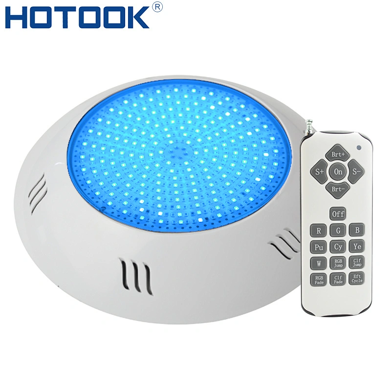 2019 Patent Resin Filled Underwater Light With Remote Nicheless 18W IP68 RGB Wall Mounted Above Ground  LED Swimming Pool Light