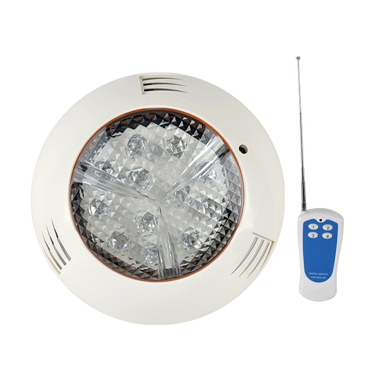 CE ROHS FCC RGB 4 wires Customized Cord Cold White 12v AC DC Piscina LED Surface Mounted Underwater LED swimming pool light