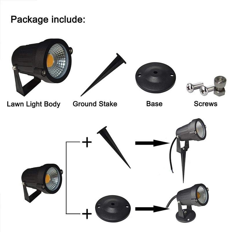 5W 7W 10W RGB RGBW Warm white 12V 24V Outdoor Waterproof Led Spike Light