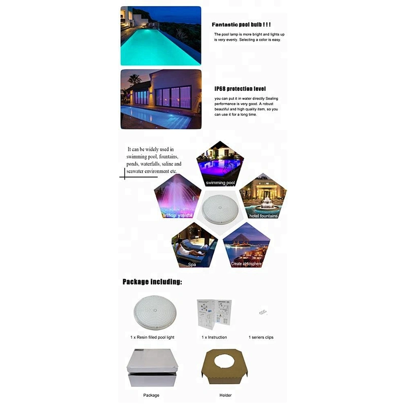 Rgb Par56 Led Swimming Pool Lights Mesa Luces Dmx Flat Resin Filled Underwater Light