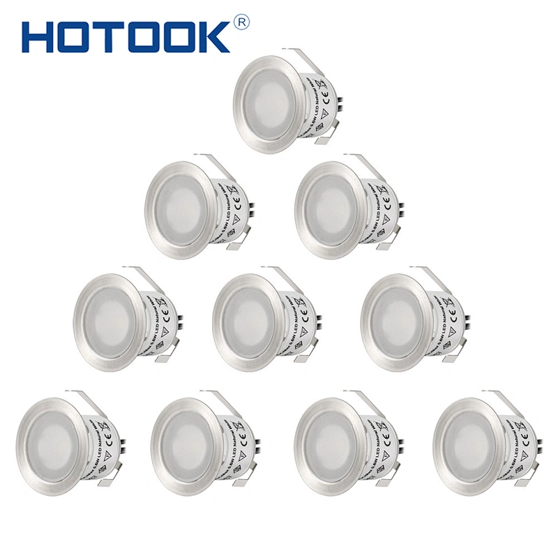 1W AC DC 12V IP68 Waterproof Stainless steel Recessed LED Uplight step lights