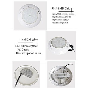12 volt underwater ip67 Resin filled led pool light for fountain