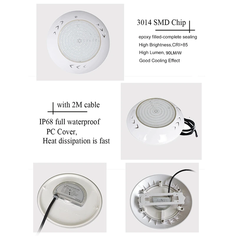 12 volt underwater ip67 Resin filled led pool light for fountain