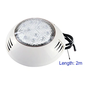 CE ROHS FCC RGB 4 wires Customized Cord Cold White 12v AC DC Piscina LED Surface Mounted Underwater LED swimming pool light