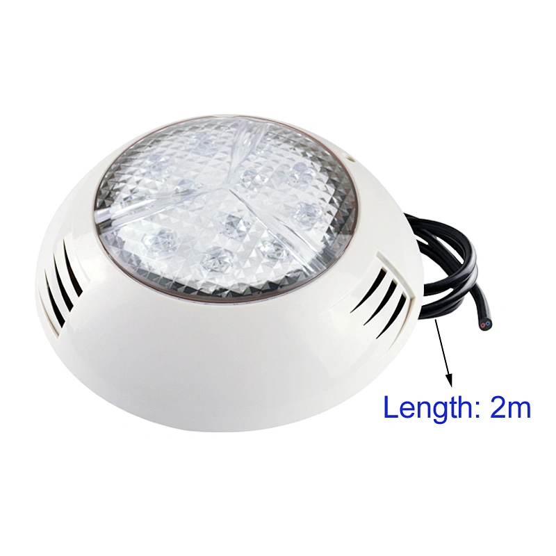 CE ROHS FCC RGB 4 wires Customized Cord Cold White 12v AC DC Piscina LED Surface Mounted Underwater LED swimming pool light
