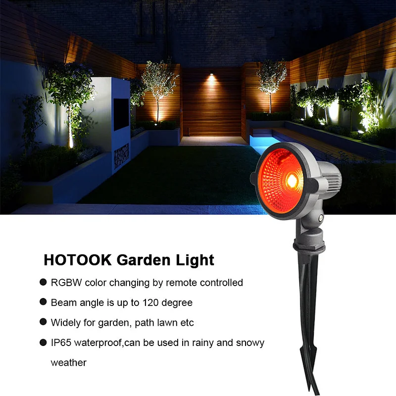 Waterproof 12V Outdoor Spot Lighting with Spike Stand for GardenYard Lawn Pathway