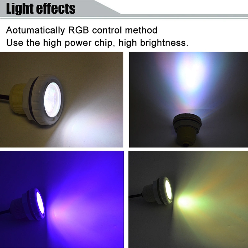 2019 Hot selling Amazon IP68 Underwater RGB Recessed 2inch  3W LED Pool Light for Liner Concrete Swimming Pool Bathtub Spa Pond