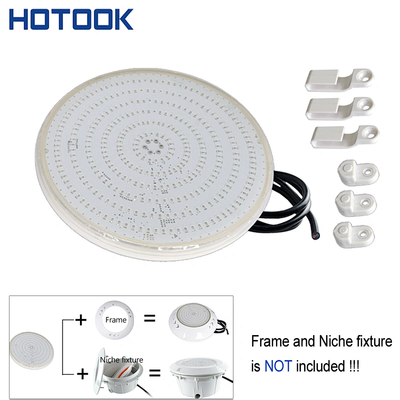 RGBW SMD5050 4in one 5 wires WIFI RF control nicheless resin filled flat underwater led swimming pool light