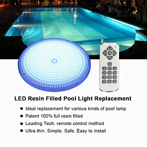 New Products For Fishing Par56 Underwater Lights Flat Resin Filled 12V LED Pool Light Bulb